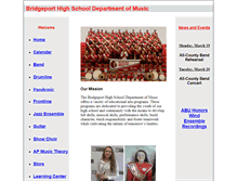 Tablet Screenshot of bridgeportmusic.org